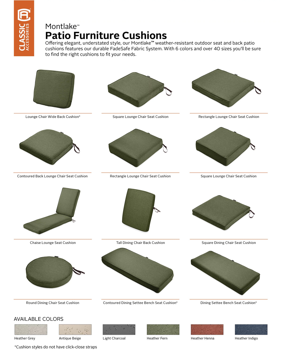 Square Patio Dining Seat Cushion B801