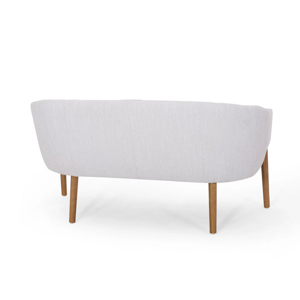 Mid-Century Upholstered Fabric Loveseat S291