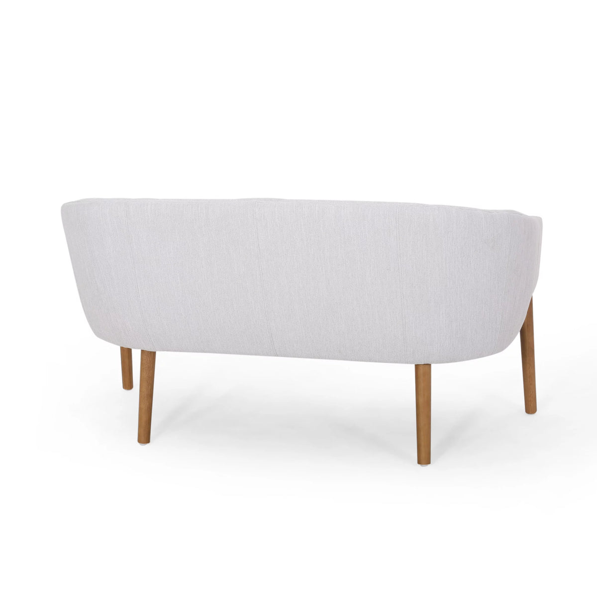 Mid-Century Upholstered Fabric Loveseat S291