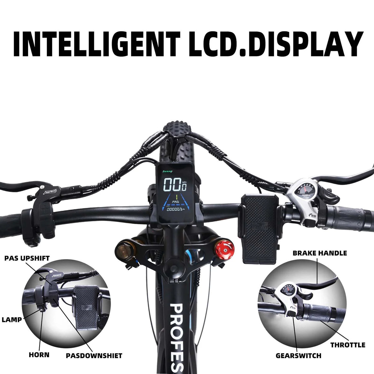 26" Electric Mountain Bike with 48V 17.5Ah Removable Battery 1000W Full Suspension Dual Hydraulic Disc Brake N121