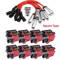 Set of 8 Ignition Coil Pack + 8 Pcs 8mm Spark Plug Wires Q4852