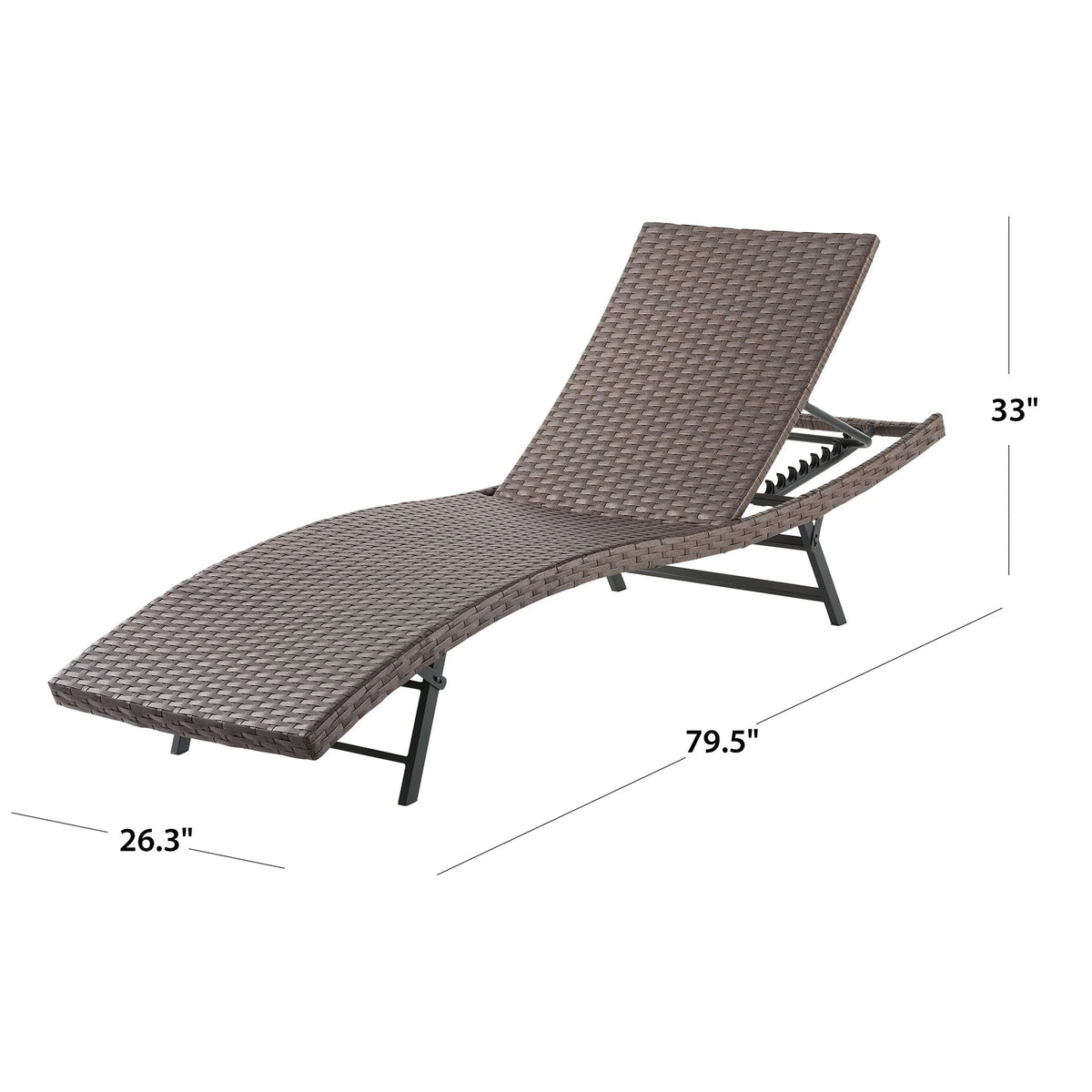 Wicker Outdoor Chaise Lounge, Set of 2 P188021
