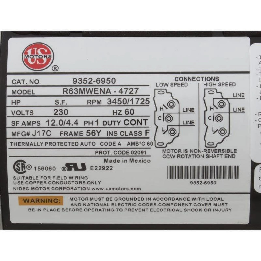 3 HP Dual Speed 230V Spa Pump F9369