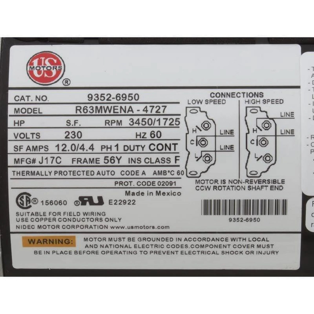 3 HP Dual Speed 230V Spa Pump F9369