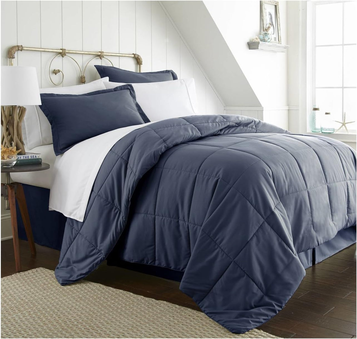 Navy 8 Piece Bed in a Bag Queen O102476