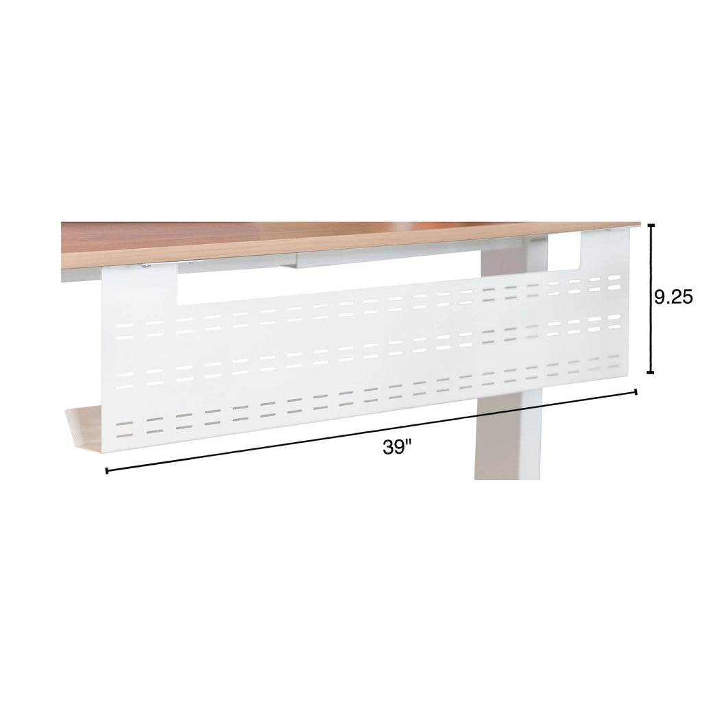 White 39" Under Desk Cable Management Tray and Modesty Panel P760