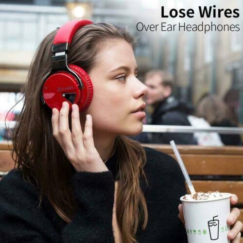 Red Active Noise Cancelling Wireless Bluetooth Headphones P422498