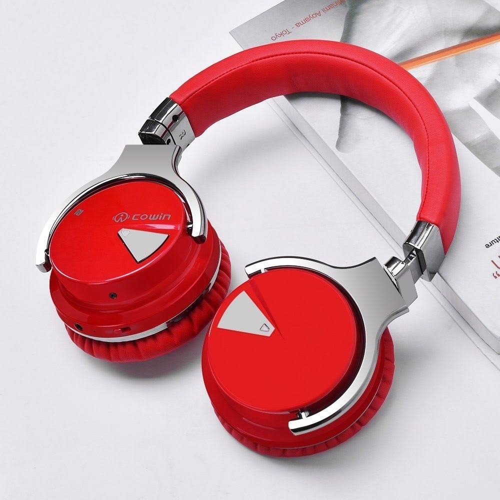 Red Active Noise Cancelling Wireless Bluetooth Headphones P422498