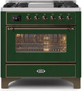 Emerald Green Dual Fuel Natural Gas Range I6548