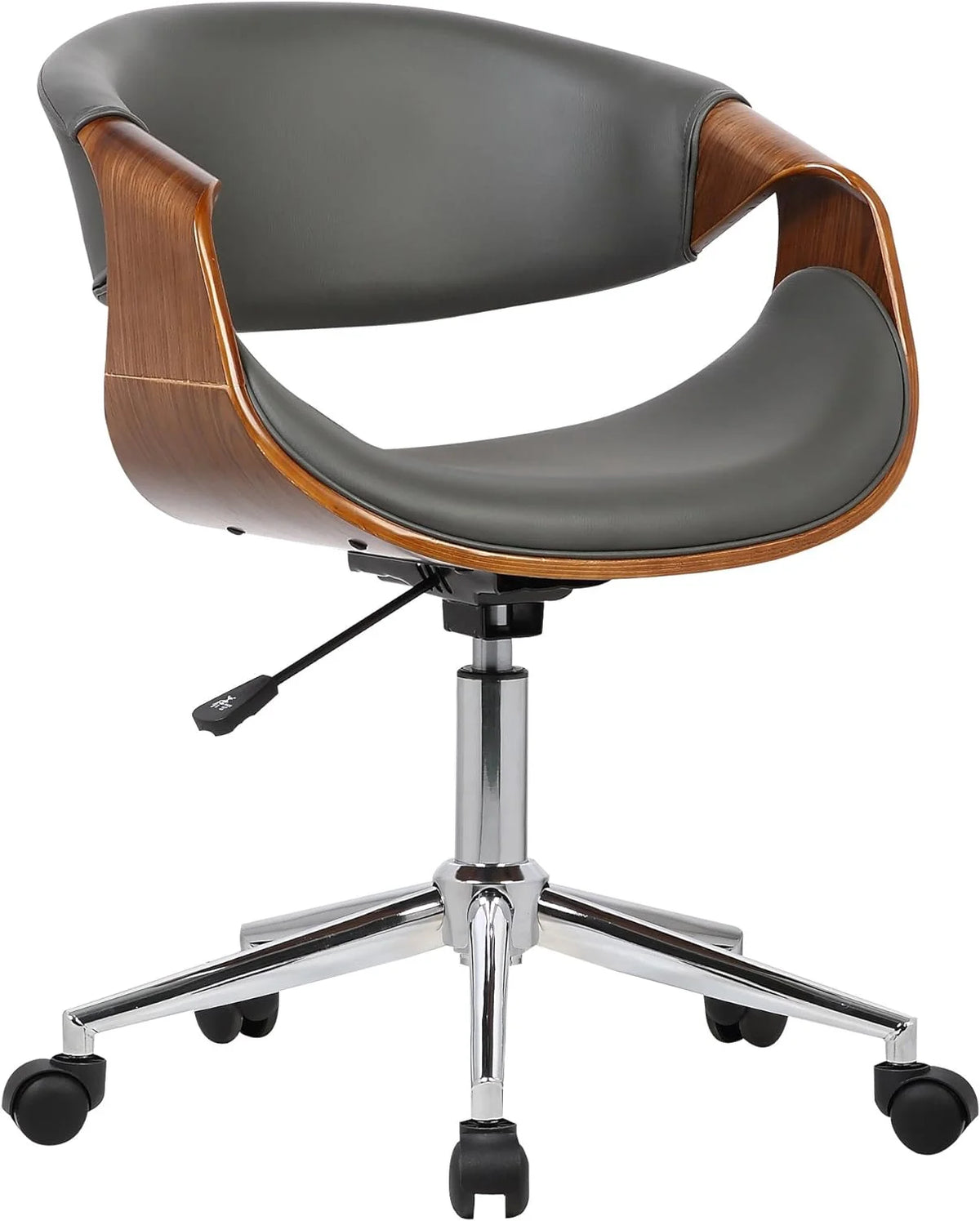 Grey Faux Leather Office Chair V11079