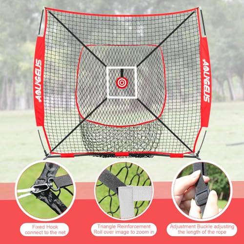 6'X6' Baseball Softball Practice Net with Strike Zone Y526173