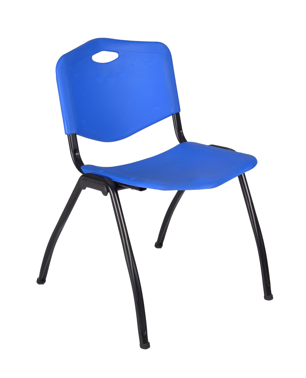 48x22 Round Breakroom Table with 4 Stack Chairs F26058