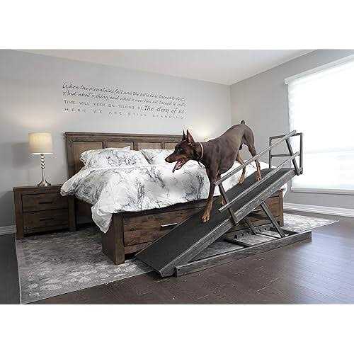Large Adjustable Height Dog Bed Ramp O794