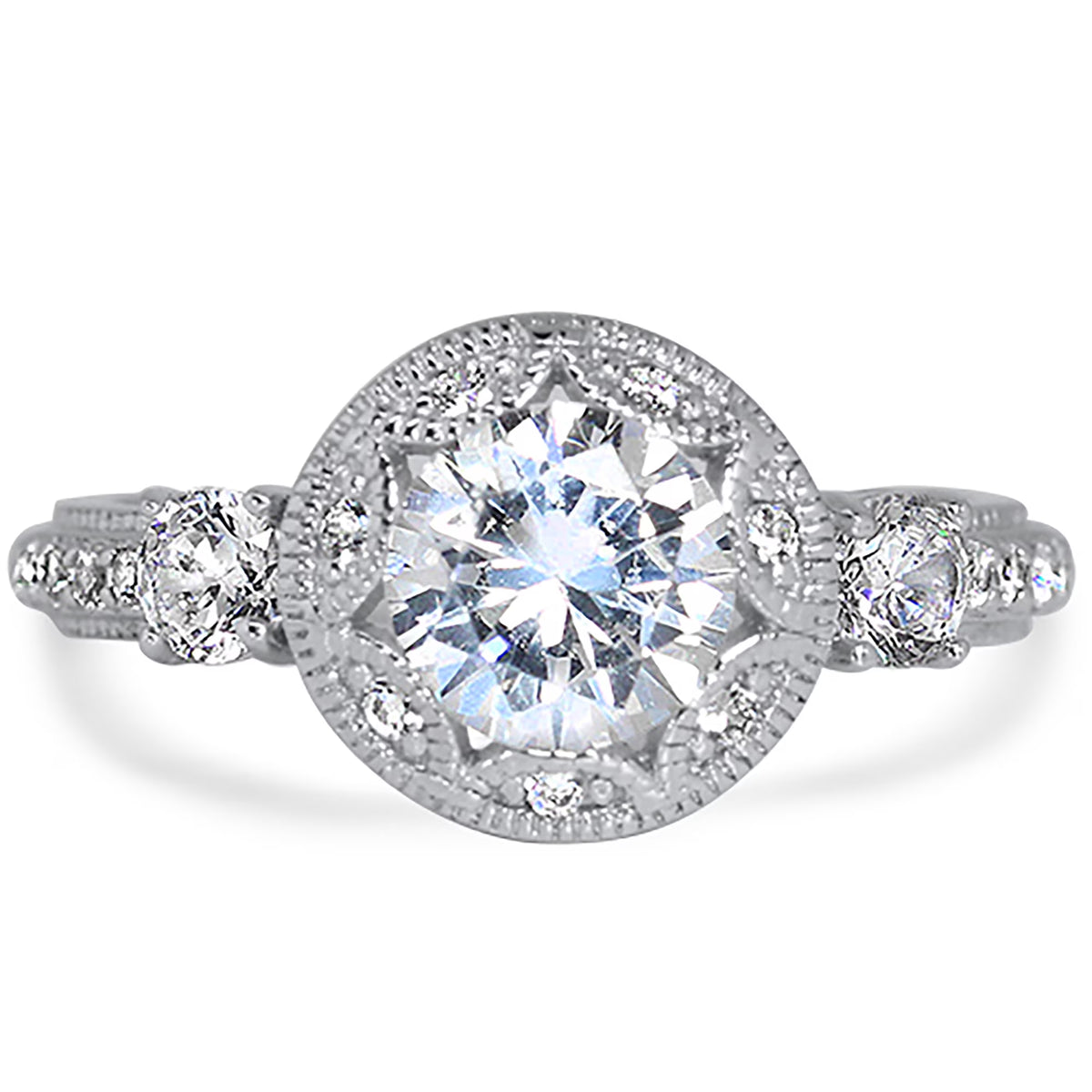 Vintage Art Deco Round Engagement Ring Size 7 U403407