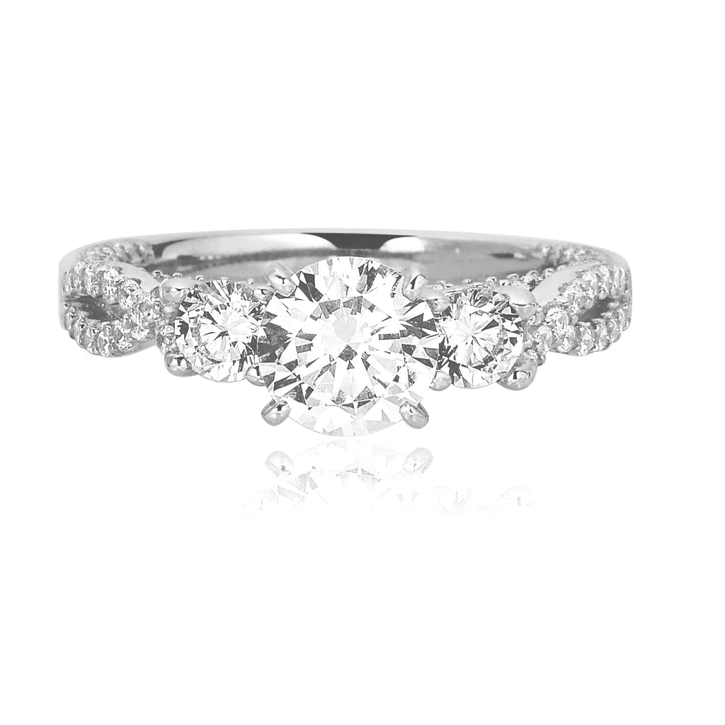 10K White Gold 1.25 Carat Simulated Diamond CZ Ring Y6922