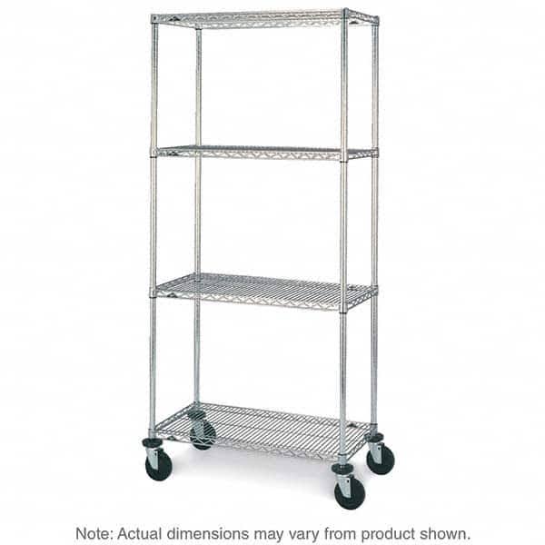 Chrome Caster Cart, 4 Wire Shelves G208946