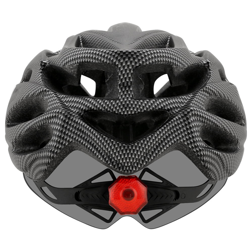 Road Mountain Bike Helmet with Lens and Brim J9711