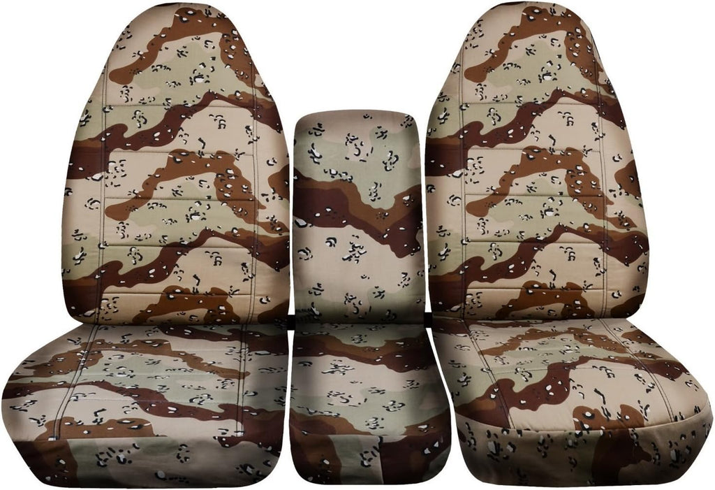 Camo Truck Seat Covers for 2002-2005 Dodge Ram Front 40/20/40 Split Bench with Center Console S261092