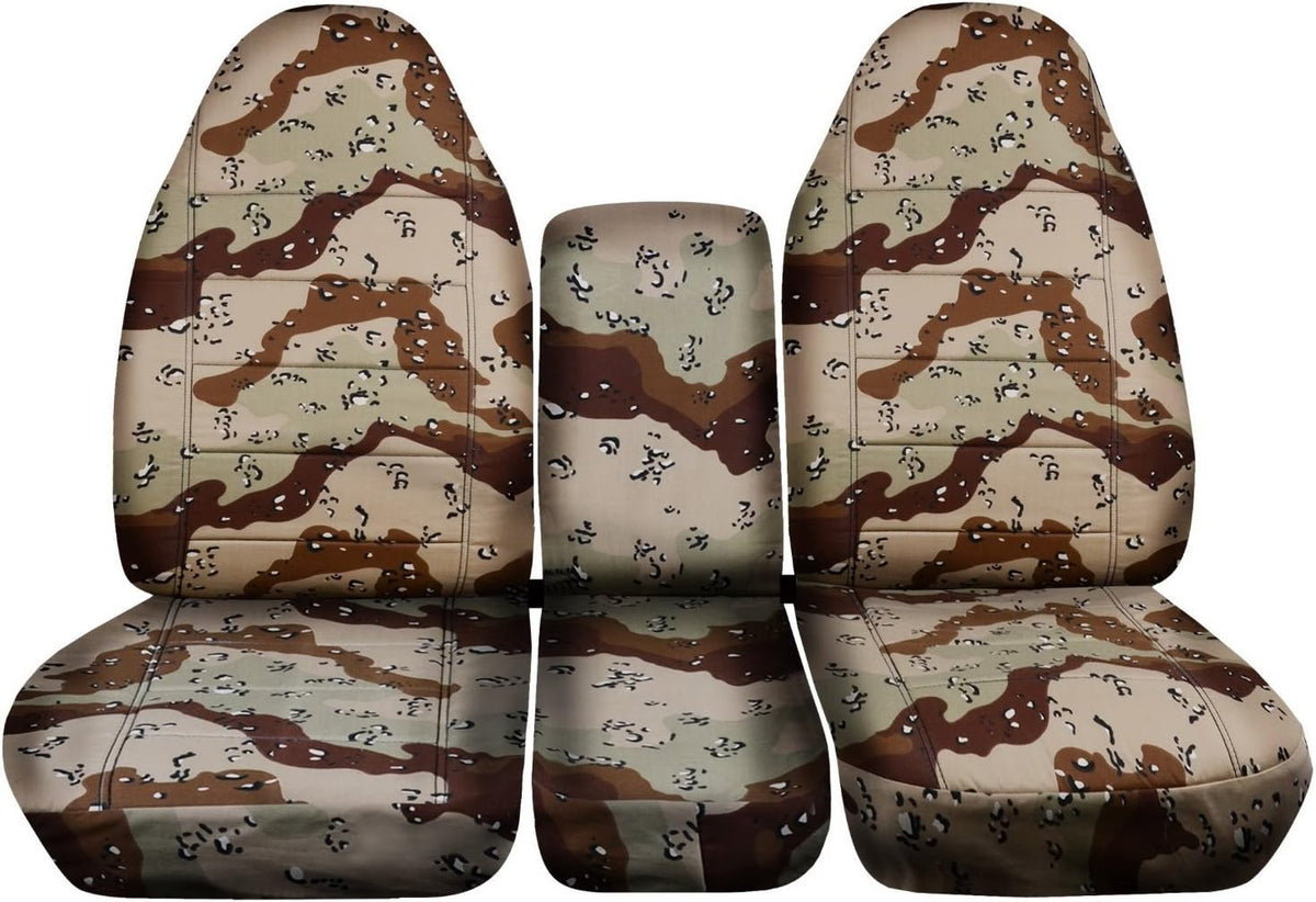 Camo Truck Seat Covers for 2002-2005 Dodge Ram Front 40/20/40 Split Bench with Center Console S261092