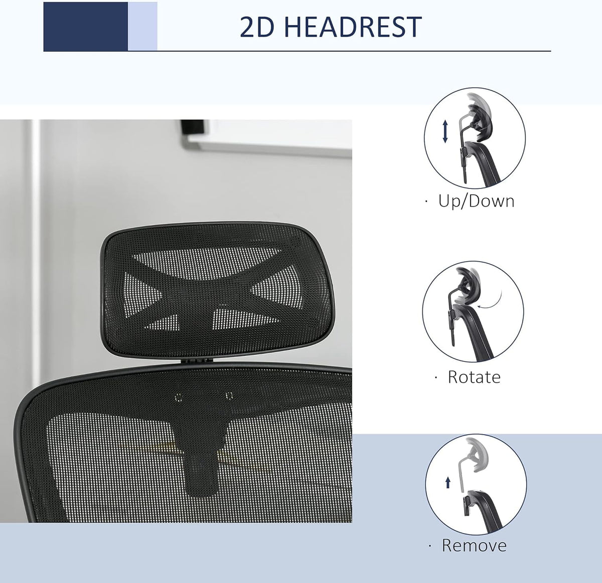 Black Ergonomic Mesh Office Chair with Lumbar Support V106
