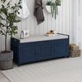 Blue Storage Bench I20596