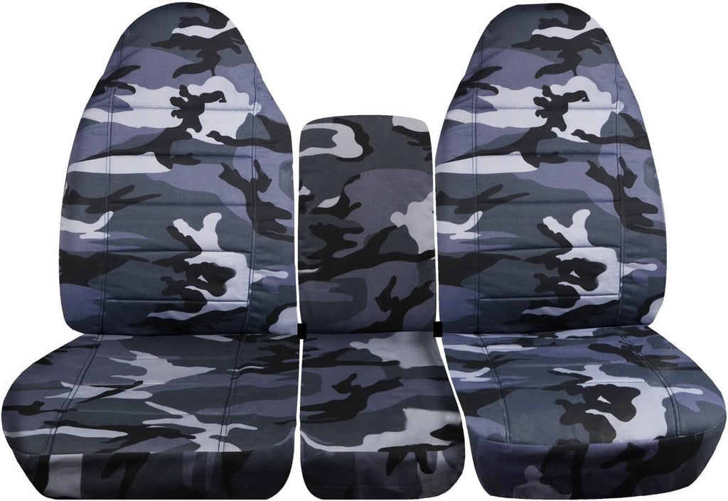 Camo Truck Seat Covers for 2002-2005 Dodge Ram Front 40/20/40 Split Bench with Center Console S261092