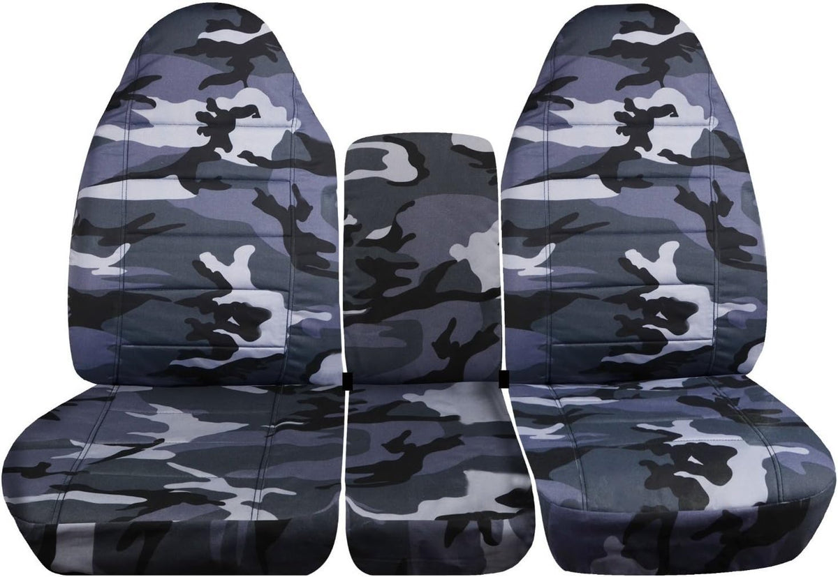 Camo Truck Seat Covers for 2002-2005 Dodge Ram Front 40/20/40 Split Bench with Center Console S261092