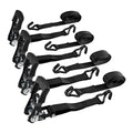 1000 lb. Capacity 1-1/2 in. x 10 ft. Ratcheting Tie-Down Straps, 4 Pack E536
