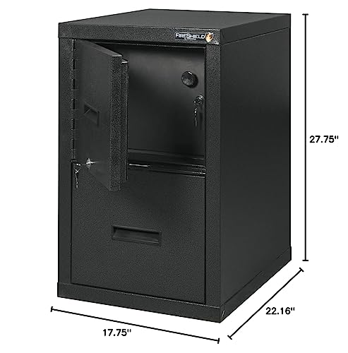 22" Vertical 1-Drawer Metal File Cabinet and Safe Q26733