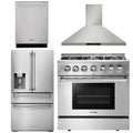 36 Propane Dual Fuel Range, Range Hood, Dishwasher, Refrigerator with Water and Ice Dispenser M92338