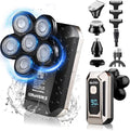Cordless Electric Rotary Shaver Grooming Kit, Waterproof, LED Display, Fast Charge, Pack of 2 R6323