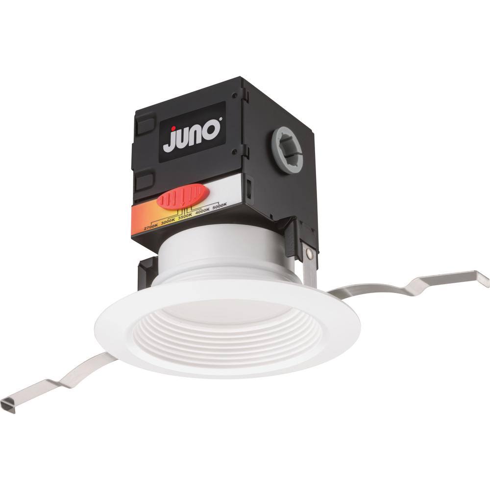 4 in. Selectable CCT Canless Integrated LED White Recessed Light (6-Pack) J15325