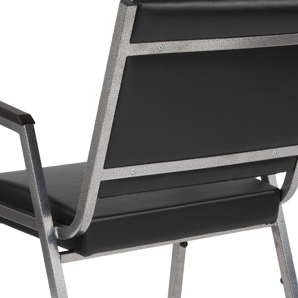 Black Vinyl Bariatric Medical Reception Arm Chair D35806