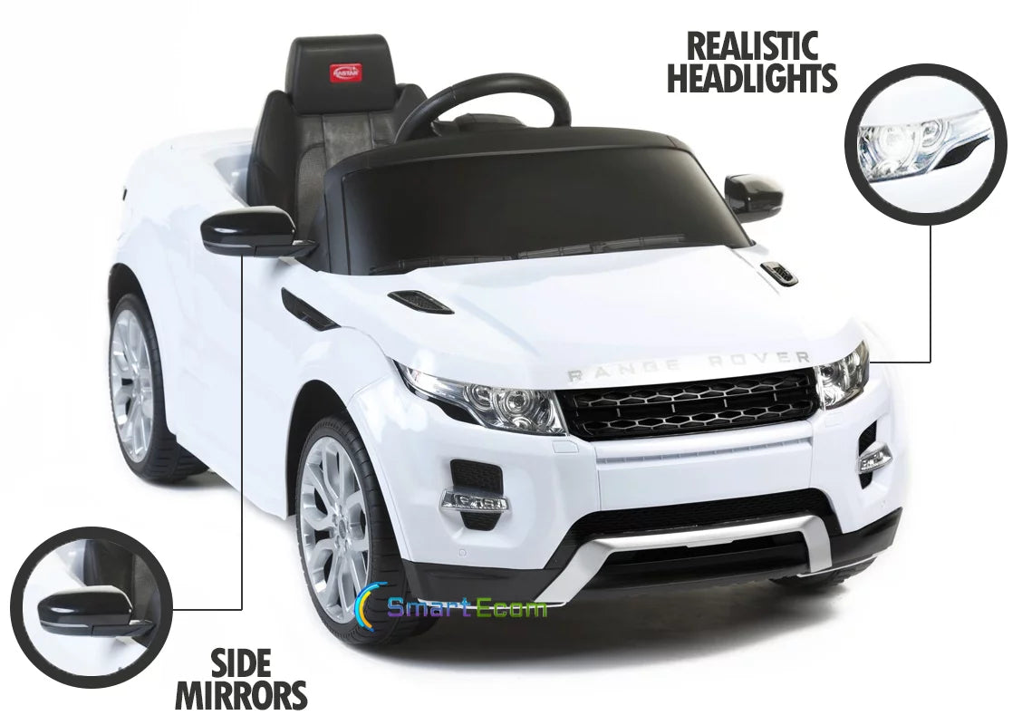 White 12 V Powered Ride-On with Remote Control W39994