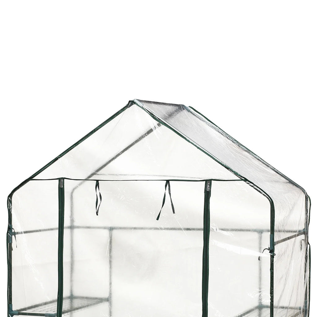 Portable Mini Walk-In Greenhouse with 3 Tier Shelves V48901
