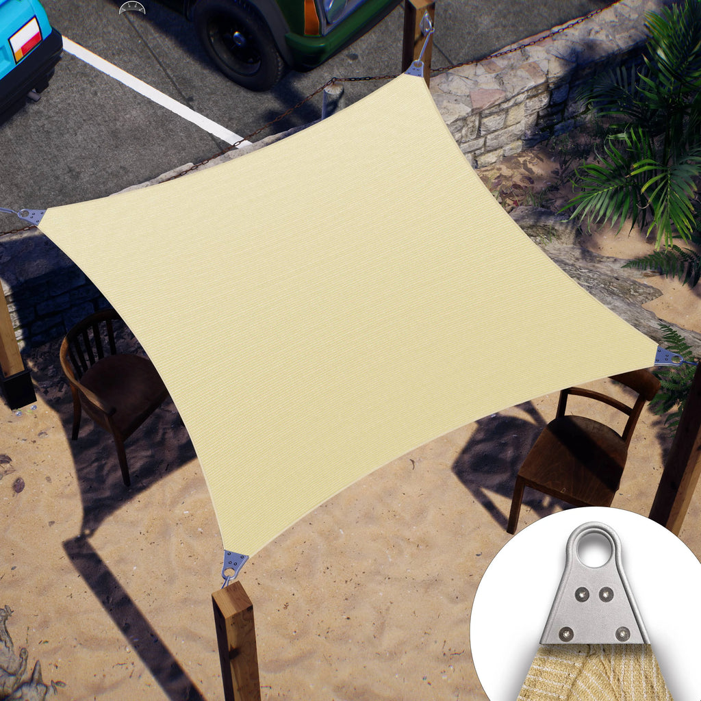 Beige Sun Shade Sail Canopy Awning E229