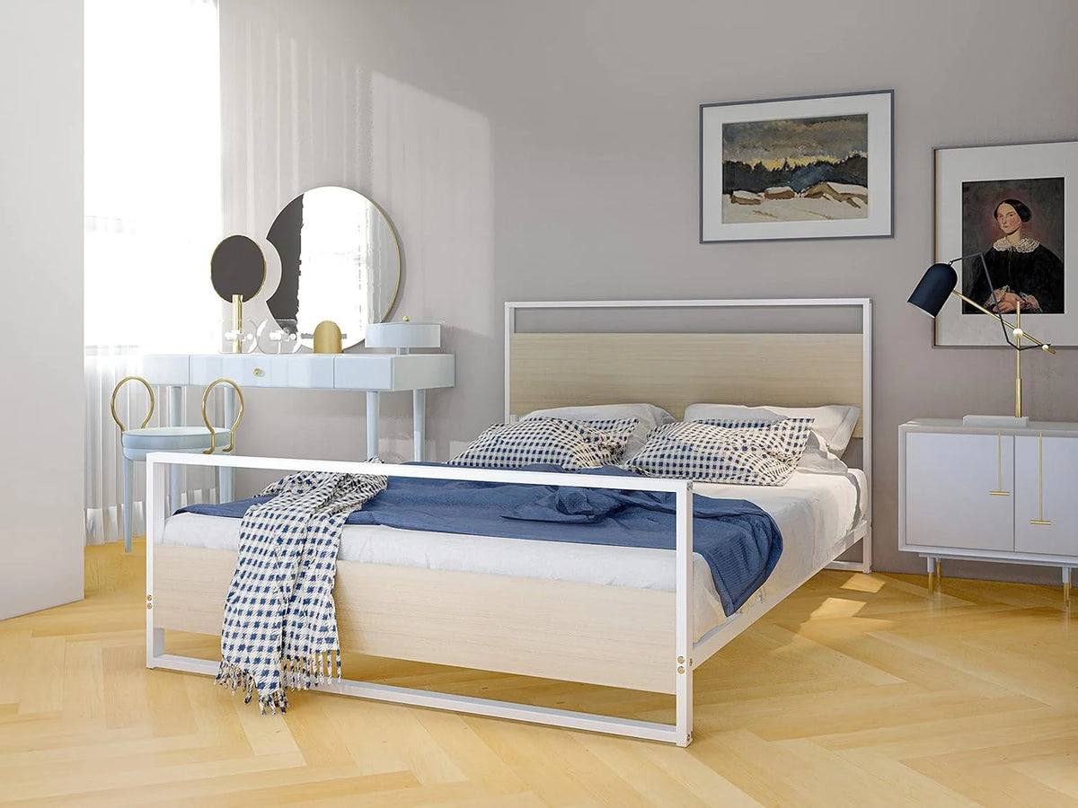 Platform Bed Frame with 4 Metal Legs V743828
